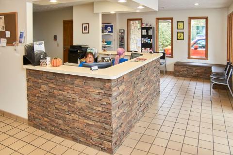 Elk Valley Reception Desk Lobby